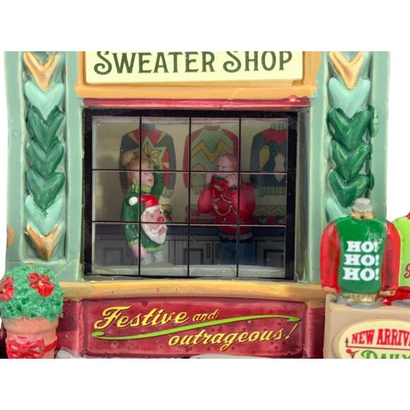 LEMAX #35061 Over The Top Sweater Shop Lighted Caddington Christmas Building - Picture 3 of 11